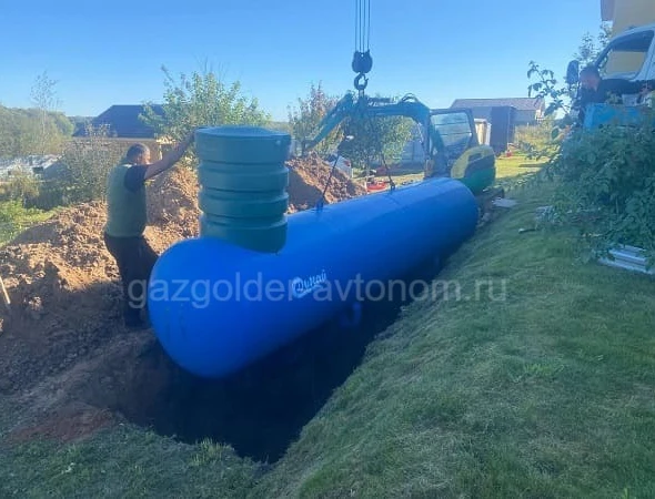 Монтаж подземного газгольдера Медведь в Пушкино под ключ с земляными работами